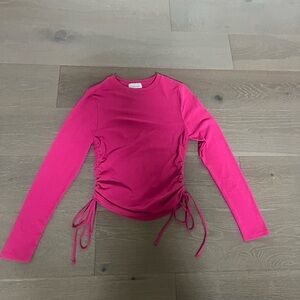 Topshop Hot Pink LS shirt